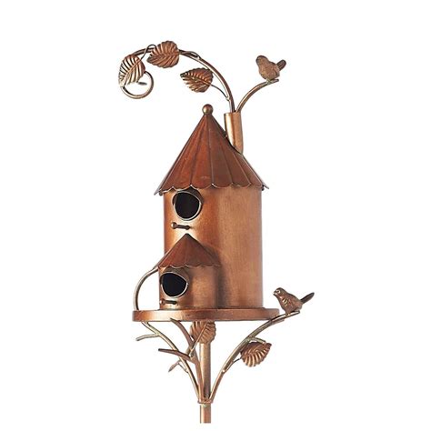 bird house pole metal|bird house with pole included.